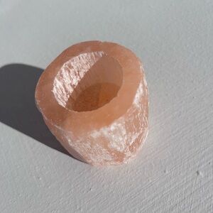 Pink Himalayan Salt Candle Holder